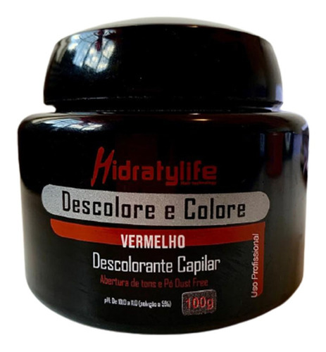  Pó Descolore E Colore Vermelho Mairibel/hidraty 100g