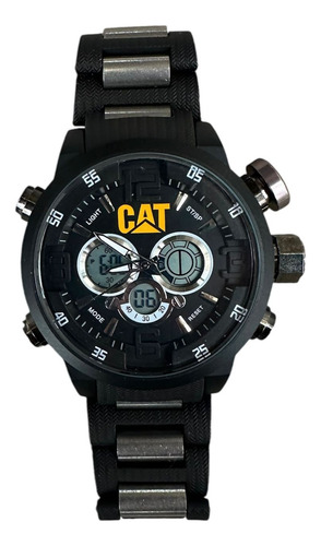 Reloj P Caballero Cat Casual Análogo/digital Estuche Gratis Negro
