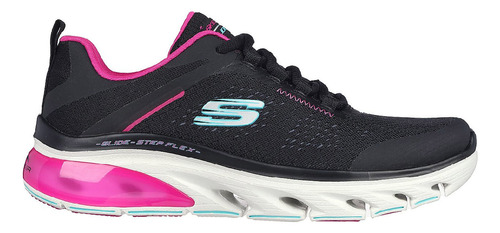 Tenis Skechers Mujer Glide-step Flex Air Negro - Rosa