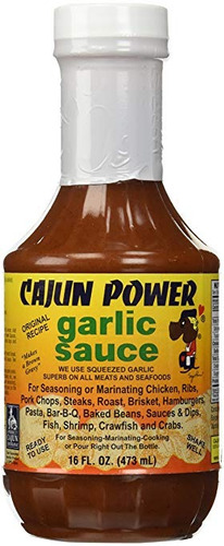 Cajun Poder Salsa De Ajo Receta Original, 16 Oz