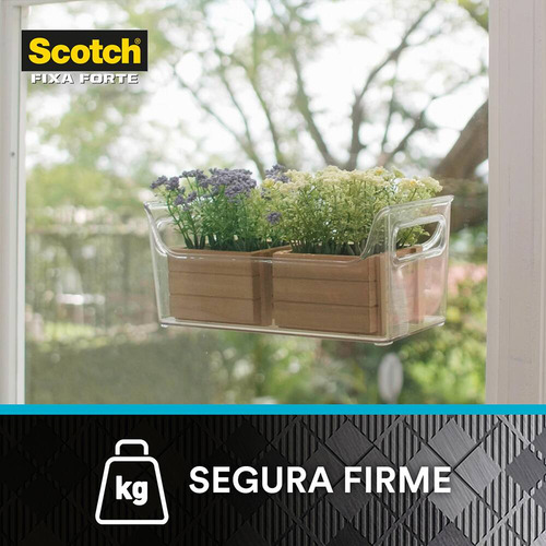 Fita Dupla Face 3m Scotch Fixa Forte Transparente 19mm X 2m