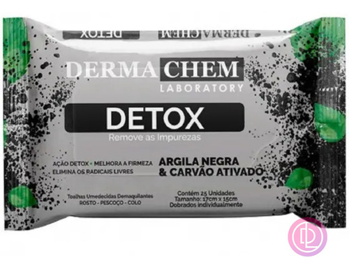 Toalha Lenço Lencinho Umedecido Demaquilante Argila Detox