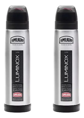 Set X2 Termo Luminox Lumilagro De Acero Inoxidable 1 L