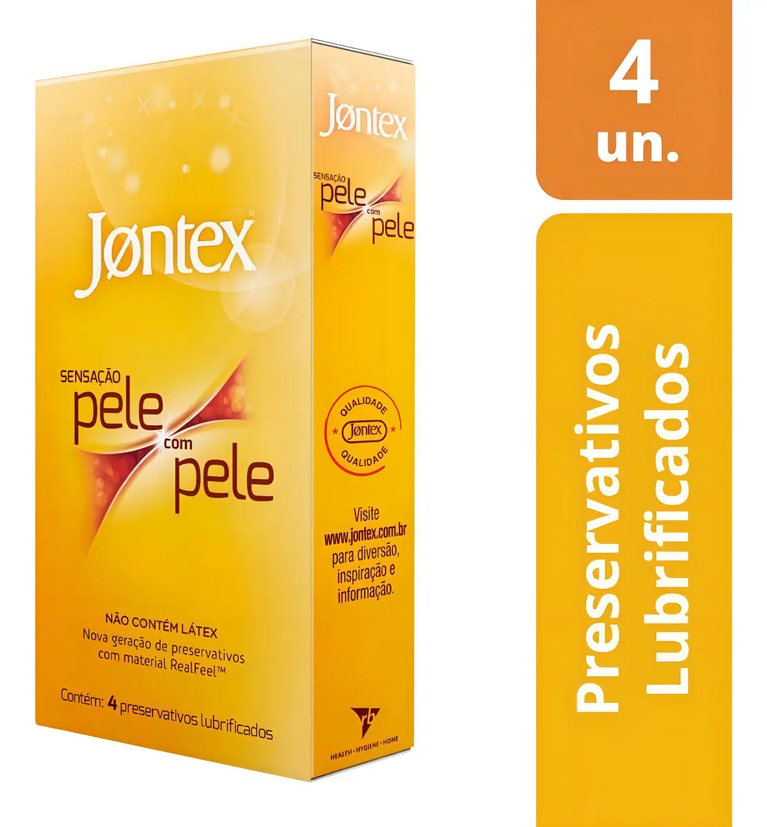 Preservativo Sensação Pele Com Pele 4 Unidades Jontex