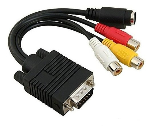 Cables Vga, Video - Cable Vga A Rca, Vga A Tv S-video 3 Rca 