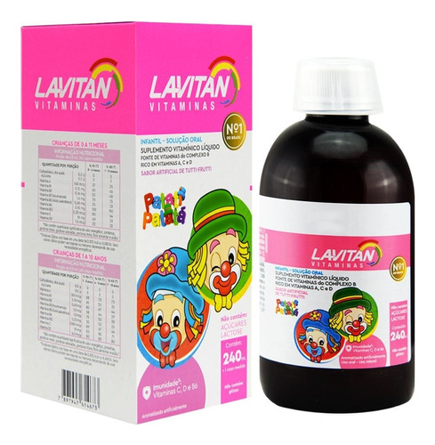 Suplemento Alimentar Infantil Levitan Jarabe 240ml