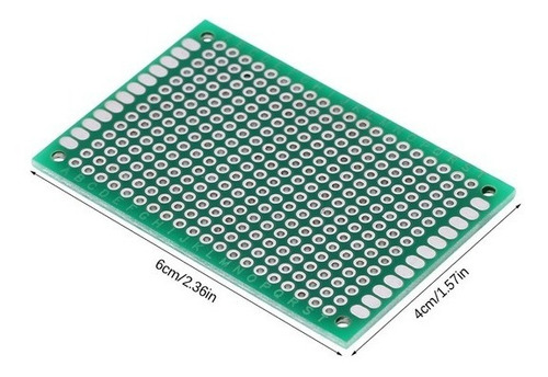 Placa Perforada Pcb 40x60mm Fibra Vidrio Doble Faz Arduino