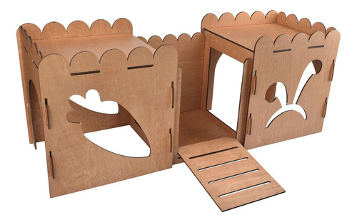 Castillo De Madera De Gran Tamaño Para Conejos, Conejera