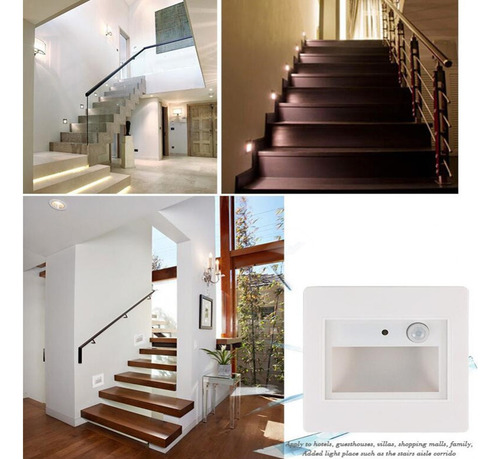 B Paquete De 4, Sensor De Luz Detector Empotrado Led Luz De