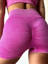 Comprar Calza Shorts Shein Sin Costura Seamless Frunce Push Up Cola 