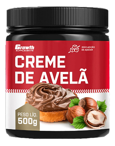 Creme De Avelã Fit (sem Açucar) 500g Growth Supplements