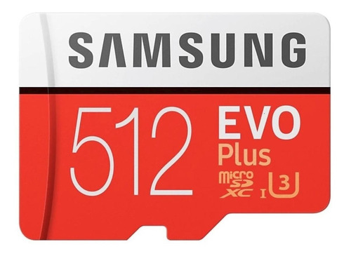 Imagem 1 de 3 de Cartão de memória Samsung MB-MC512GA/AM  Evo Plus com adaptador SD 512GB