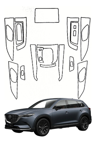 Ppf Tpu Interior Para Mazda Cx-9 2021 2024 Calidad Xpel