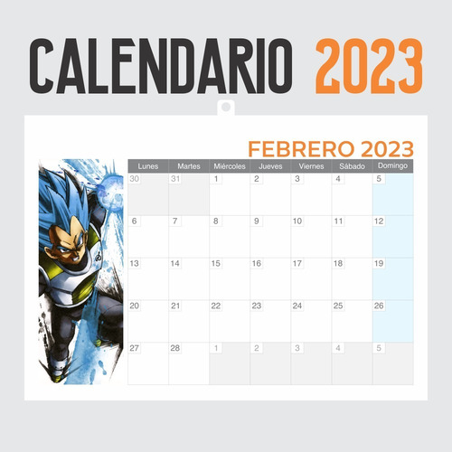 Imagen 3 de 6 de Calendario 2023 Dragon Ball - Goku - Vegeta - Animeras