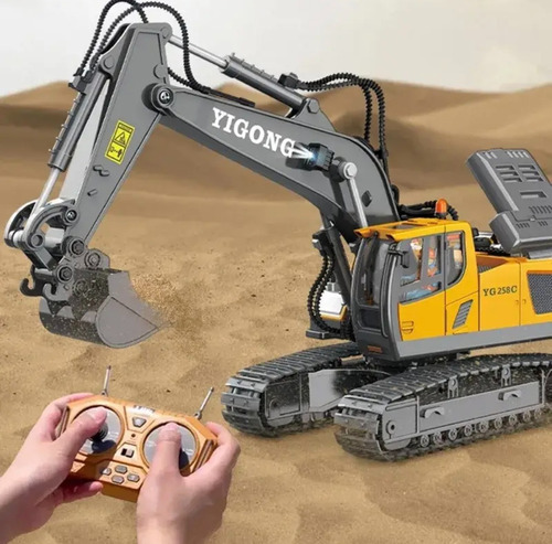 Tractor Excavador Retro Con Control Remoto Mod: Yg258c Color: Naranja