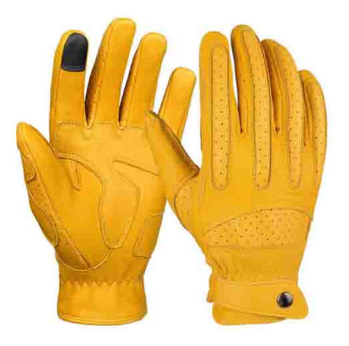 Guantes Protección De Cuero Motocicleta Para Pantalla Táctil