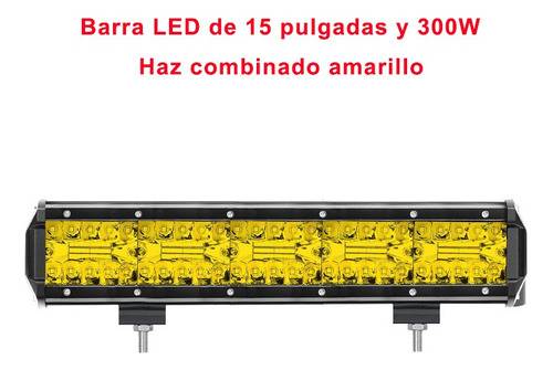 Barra Led 300w 15 Pulgadas Off-road 4x4 Para Jeep Luz