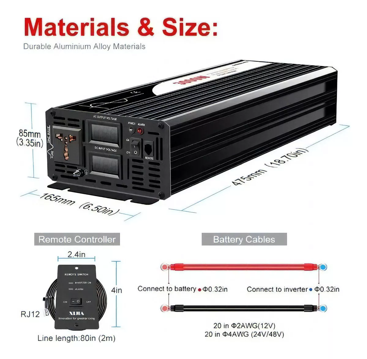 Primeira imagem para pesquisa de inversor 12v 220v 6000w