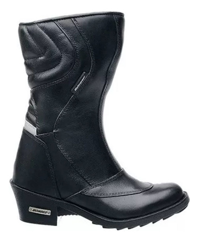 Bota Feminina Couro Impermeavel Mondeo 1014 Motociclista