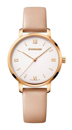 Reloj Metropolitan Donnissima Correa De Cuero, Dial Blanco Color de la correa Rosa