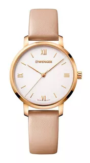 Reloj Metropolitan Donnissima Correa De Cuero, Dial Blanco Color de la correa Rosa