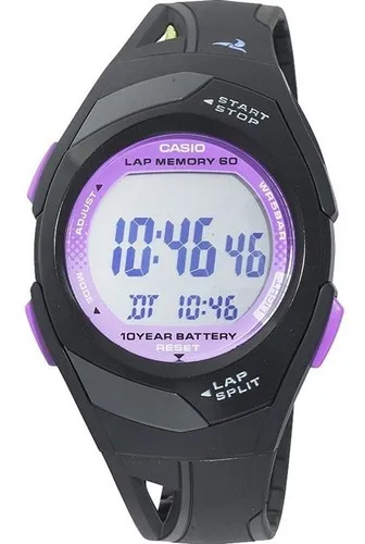 reloj deportivo mujer Casio STR-300-1C 50m WR 60 Lap Memory 10