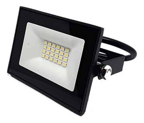 Proyector Reflector Led 10w Exterior Intemperie Ip65 Gtia Color De La Carcasa Negro Color De La Luz Blanco Cálido