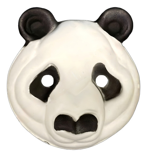 Mascara De Goma Eva Oso Panda - Cotillón Waf Color Blanco