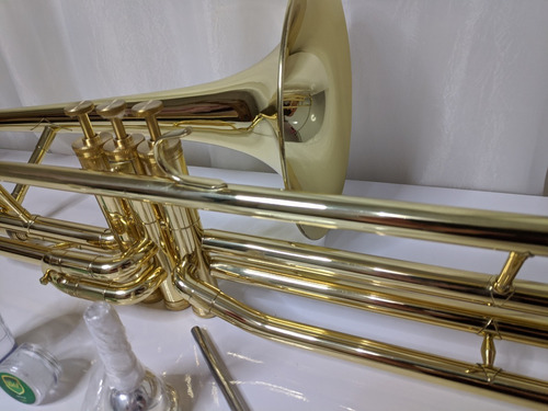 Trombone Novo Weril F670 Sib Pistos Dourado Longo- Garantia 