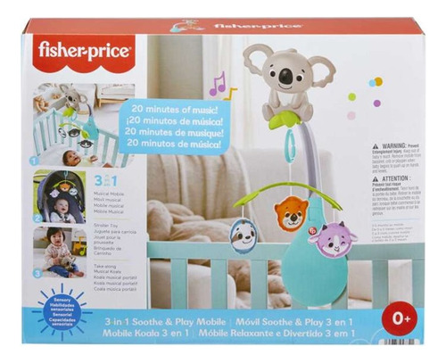 Mobile 3 Em 1 Doces Sentidos Fisher Price - Berço E Carrinho