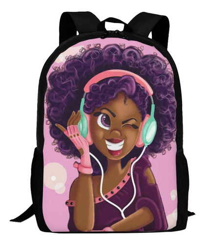 Mochila Escolar Waykales Para Niñas Negras Africanas, Bonita