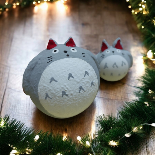 Daruma-totoro: Amuleto De Buena Suerte Y Protección 3 Cm