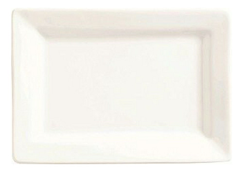 Plato Rectangular Blanco Brillo 8 X6 