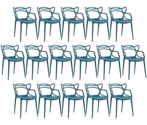16 Cadeiras Allegra Cozinha Ana Maria Inmetro Colorida Cores Cor da estrutura da cadeira Turquesa