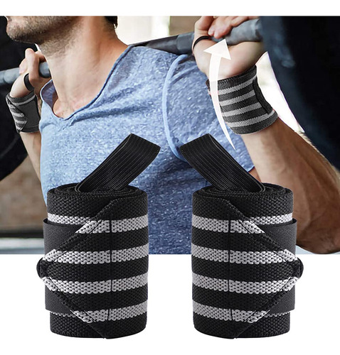Par Muñequera Fitness Con Levantamiento De Elasticada