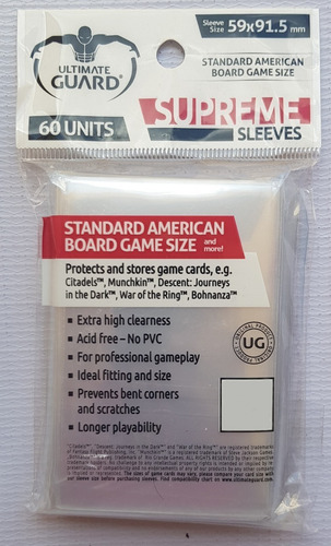 Ultimate Guard Micas Para Juegos De Mesa Standard American