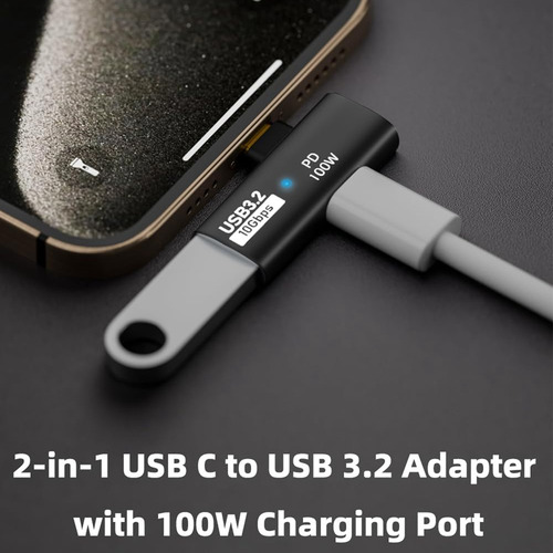 . Adaptador Q72 En 1 Usb C A Usb 3.2 Con Puerto De Carga De