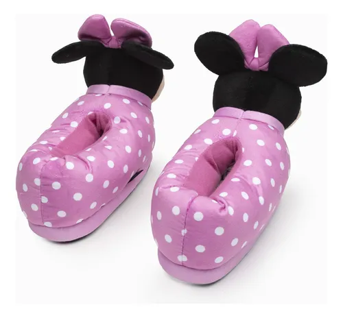 Pantufla 3d Niña Rosada Minnie Disney