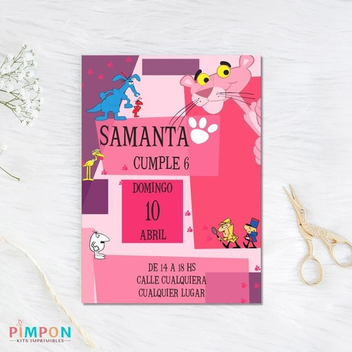 Kit Imprimible La Pantera Rosa - Textos Editables