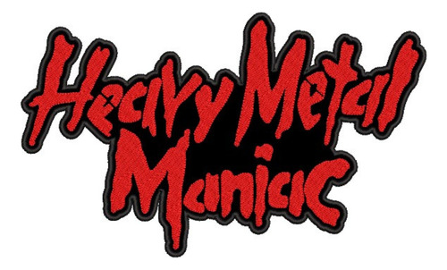 Patch Bordado Termocolante-banda-rock-heavy Metal Maniac Vermelho Lisa