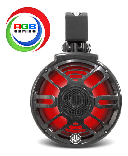 Par De Bocinas Marinas De Torre Db Drive Apt8rgb-xb Amphibious Series 8 Pulgadas 500 Watts Máximo 250 Watts Rms 2 Vías Soporte 360° Led Rgb Color Negro