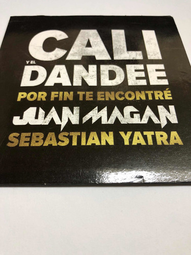 Cd Single Cali Y El Dandee Sebastian Yatra Juan Magan