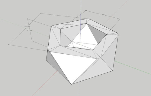 Macetero Pentagono Para Suculenta Impreso 3d