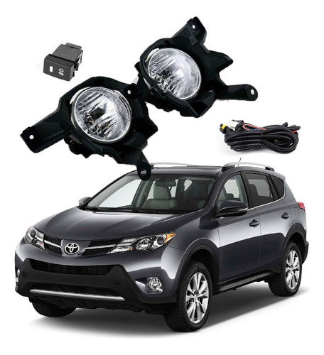 Kit Faros Niebla Toyota Rav4 2013 2014 2015 Biseles Y Switch