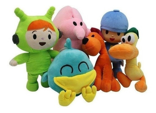 Set Peluches Pocoyó Elly Loula Pato Envio Gratis 6 Piezas