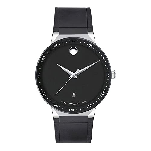 Reloj Sapphire De Caucho Negro Para Hombre, 41 Mm, Fabricado