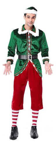 Papá Noel, Traje De Elfo Engrosado For Hombre