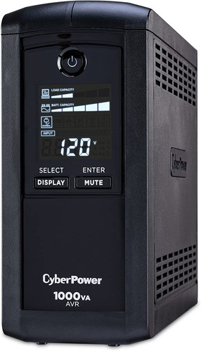 No Break Cyberpower Cp1000avrlcd 1000va 600w Lcd Color Negro