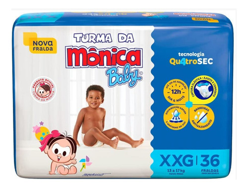 Fralda Turma Da Monica Baby Tamanho (p/ M/ G/ Xg/ Xxg)
