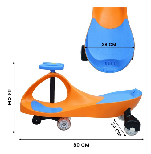 Imagen 8 de 10 de Carrito Montable Swingcar Plasmacar Gogó - Llantas Luminosas